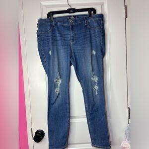 Women's Blue Distressed Jeans